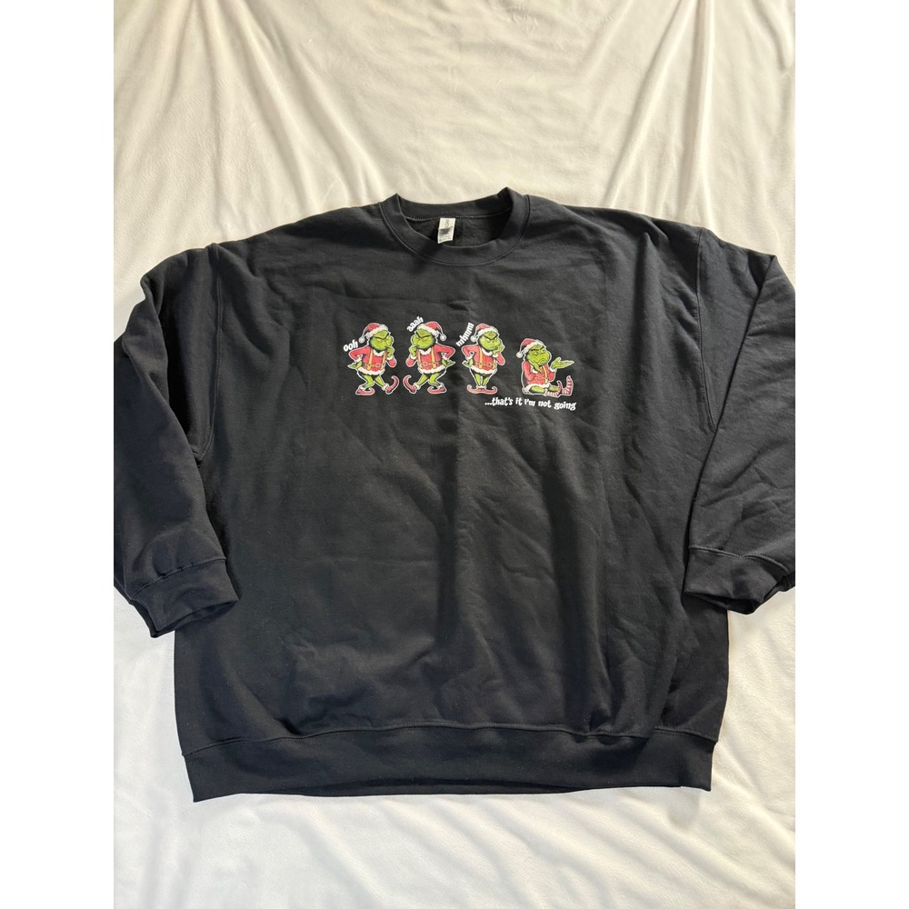 Holiday Gildan Heavy Blend The Grinch Thats It Im Not Going Black Sweatshirt 2XL
